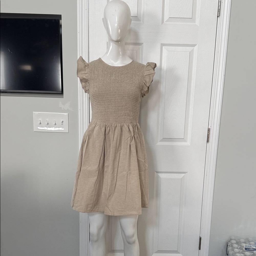 English Factory Cream Ruffle Mini Dress - Picture 5 of 11